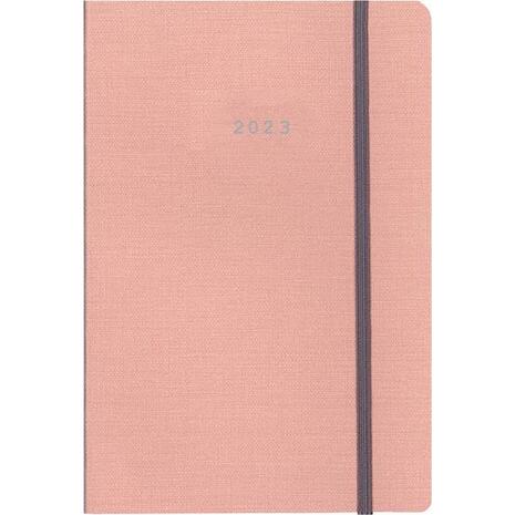 Ημερολόγιο ημερήσιο NEXT Nomad flexi με λάστιχο 17x25cm 2023 ροζ